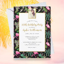 Search for flamingo luau invitations Palm leaves
