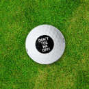 Search for funny pun golf balls Black and white