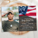 Search for patriotic party invitations Military