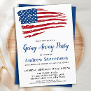 Search for red white and blue graduation invitations Military