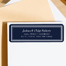 Search for navy save the date return address labels Classic