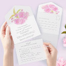 Search for pink cherry blossom wedding invitations White