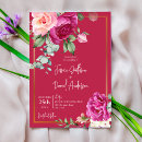 Search for deep pink rose invitations Floral