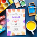 Recherche de rainbow art party invitations Girl