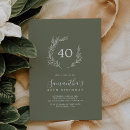 Recherche de olive green birthday invitations Pour elle
