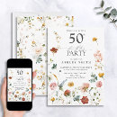 Search for pink 50th birthday invitations Botanical