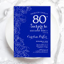 Search for royal blue and white birthday invitations For her