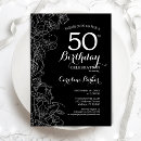 Search for typography 50th birthday invitations Simple