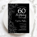 Search for white 60th birthday invitations Floral