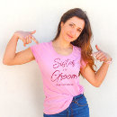 Search for sister of the groom tshirts Pink