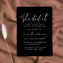 Search for she did it invitations Black