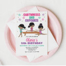 Search for girls gymnastics party invitations Purple