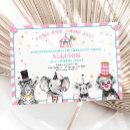 Search for circus animals invitations Come one come all