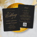 Search for gold script wedding invitations Black