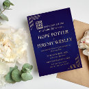 Search for royal blue and gold wedding invitations Happily ever after