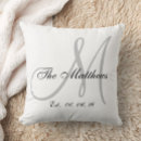 Search for bride and groom pillows Initials