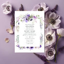 Search for ultra violet cards invites floral