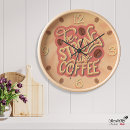 Recherche de humour de café horloges Amoureux du café