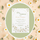 Search for white daisy baby shower invitations Greenery