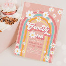 Search for boho rainbow 1st birthday invitations Groovy one