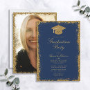 Search for blue glitter graduation invitations College
