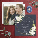 Search for navy blue gold white invitations Watercolor flowers