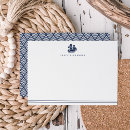 Search for boating note cards Navy and white
