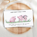 Search for pig farm business cards Watercolor