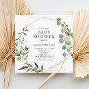 Search for modern greenery baby shower invitations Elegant