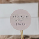 Search for bride and groom round stickers modern envelope seals