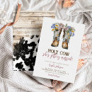 Search for cowboy bridal shower invitations Watercolor flowers