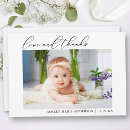 Search for newborn thank you cards Black and white