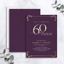 Recherche de purple gold anniversaire invitations Élégant