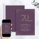 Search for purple gold birthday invitations Elegant