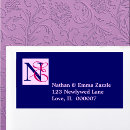 Search for navy and pink return address labels Elegant