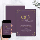 Search for purple 90th birthday invitations 90 and fabulous