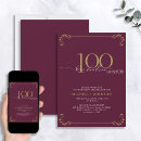 Search for burgundy and gold birthday invitations Elegant