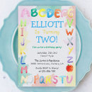 Search for alphabets invitations Rainbow