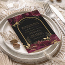 Search for dark floral wedding invitations Burgundy