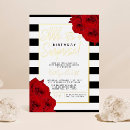 Search for red black and white birthday invitations Trendy