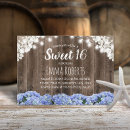 Search for light blue sweet 16 invitations Rustic