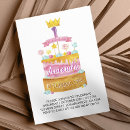Search for cake 1st birthday invitations Colourful