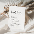Recherche de minimal bridal shower invitations Noir et blanc