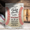 Search for vintage baseball baby shower invitations Rustic