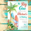 Search for surf board birthday invitations Tropical