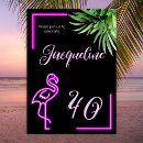 Search for flamingo 40th birthday invitations Tropical