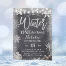 Recherche de winter one derland invitations Flocons de neige