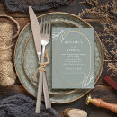Search for green leaf wedding invitations Minimalist