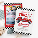 Recherche de race car anniversaire invitations Deux fêtes rapides