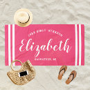 Search for hot pink beach towels Girly
